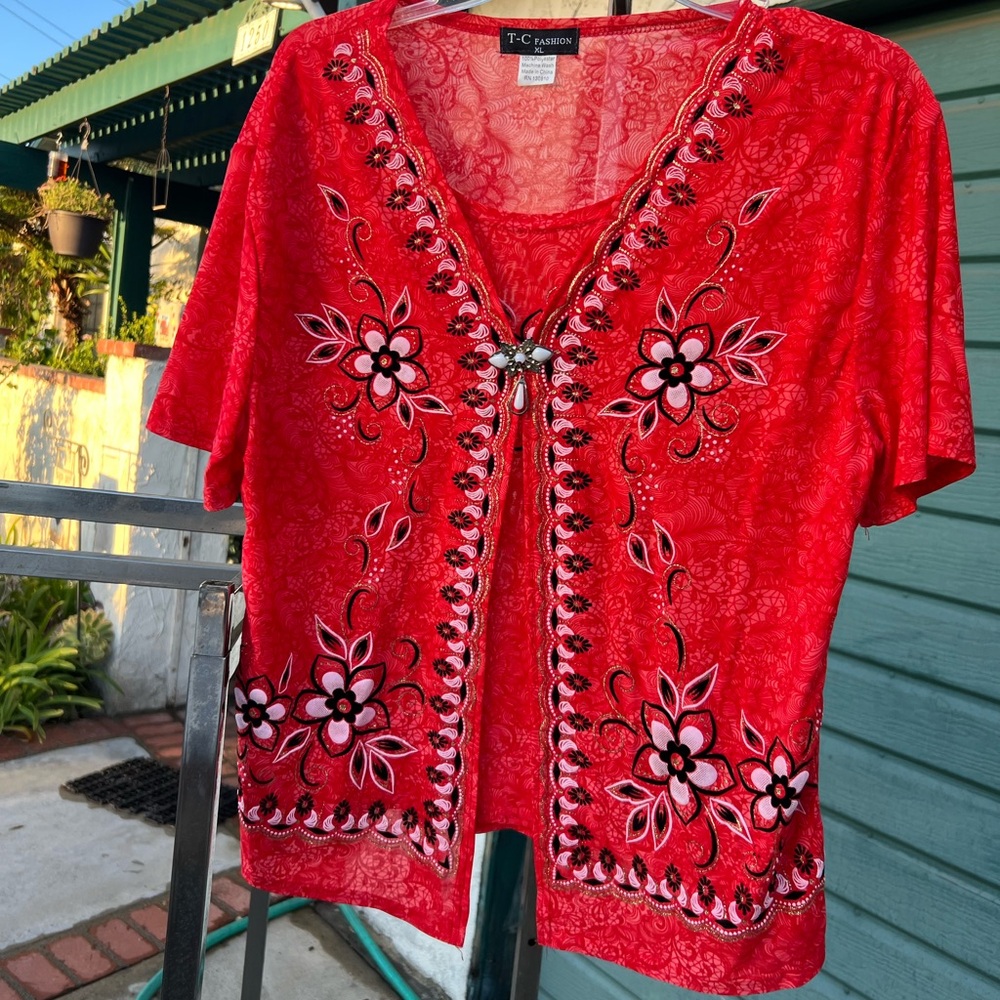 Blouse with Cardigan
